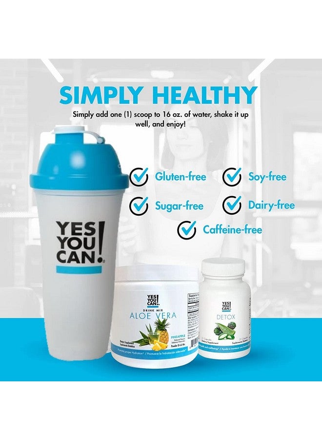 Yes You Can Yes You Can! Detox Kit Bundle - Includes YYC! Capsules, Aloe Vera Drink Mix, and Water Bottle, Body Cleanse Kit, Daily Cleanse and Proper Hydration with Vitamins - (Pineapple) - Image 5