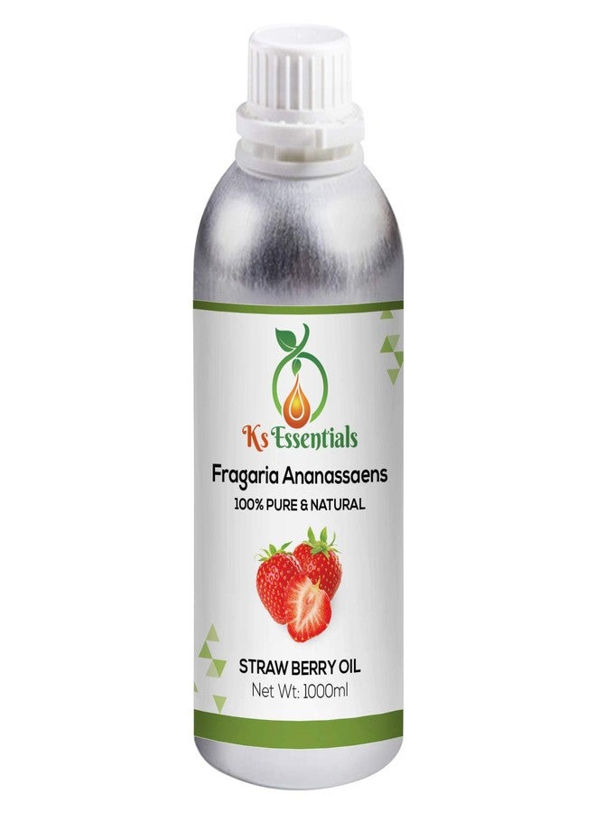 Ks Essentials زيت الفراولة النقي 100% من كي إس إسينشالز (Fragaria Ananassa) (1000 مل) - Image 1