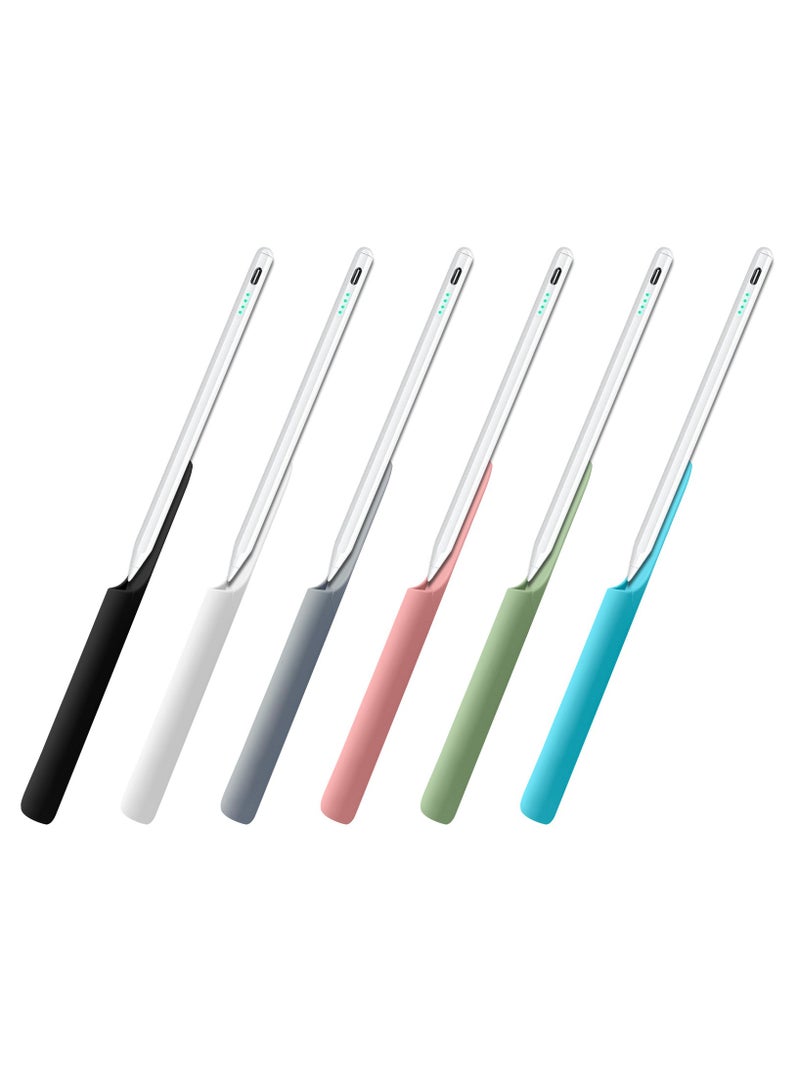 حامل قلم سيليكون لجهاز Apple Pencil اللوحي، الجيل الثاني، جراب واقٍ من السيليكون باللون الأسود - Image 2