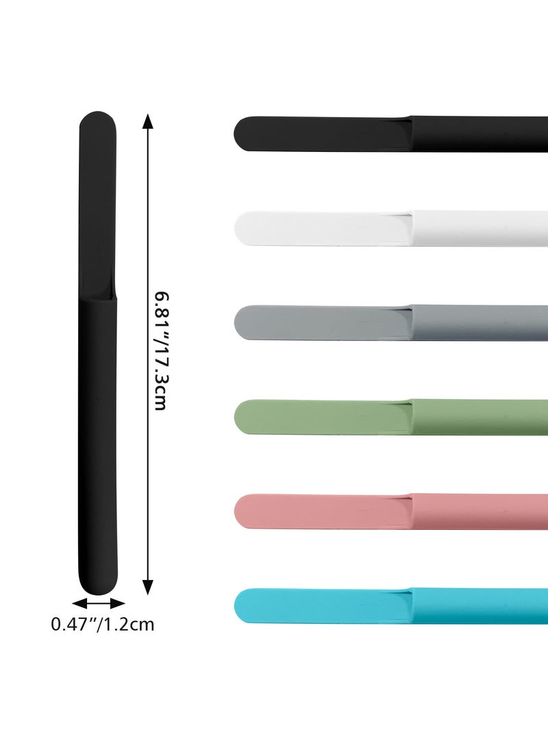 حامل قلم سيليكون لجهاز Apple Pencil اللوحي، الجيل الثاني، جراب واقٍ من السيليكون باللون الأسود - Image 3