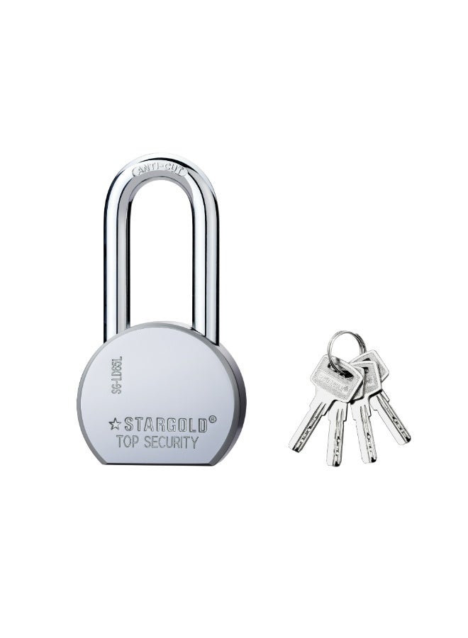 ستارجولد قفل هيكل نحاسي حديد 65 ملم مع 4 مفاتيح - Image 1