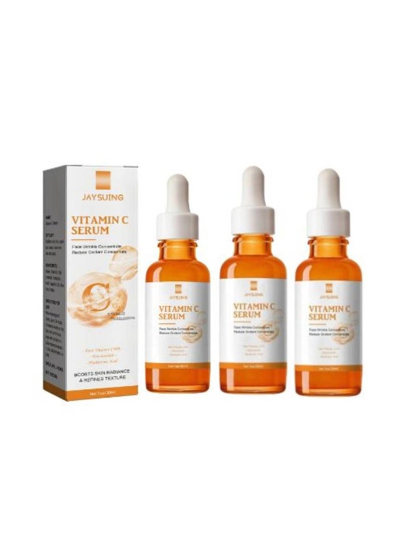 Jaysuing - Vitamin C Serum for Face, Anti Aging Face Serum with Vitamin C, Hyaluronic Acid, Vitamin E, Brightening Serum for Dark Spots, Even Skin Tone, Eye Area, Fine Lines & Wrinkles, 30ml Pack Of 3 - Image 1