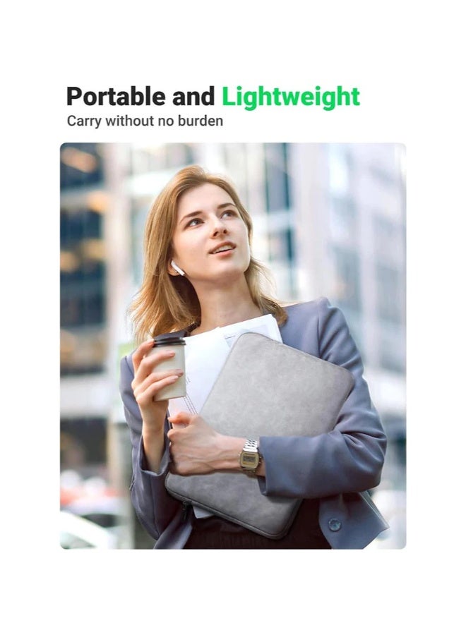 يو جرين حقيبة يوغرين مقاومة للماء للابتوب مقاس 14.9 بوصة – حافظة صدمات من جلد PU (رمادي) | UG-LP187-20476 - Image 5