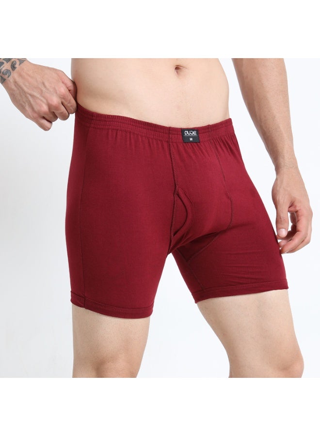 DUJE Men’s Regular Trunks (3-Pack Combo 4 – Green, Blue & Maroon) | 100% Combed Cotton | Breathable, Sweat-Absorbing, Anti-Bacterial & Odour-Free Everyday Innerwear - Image 4