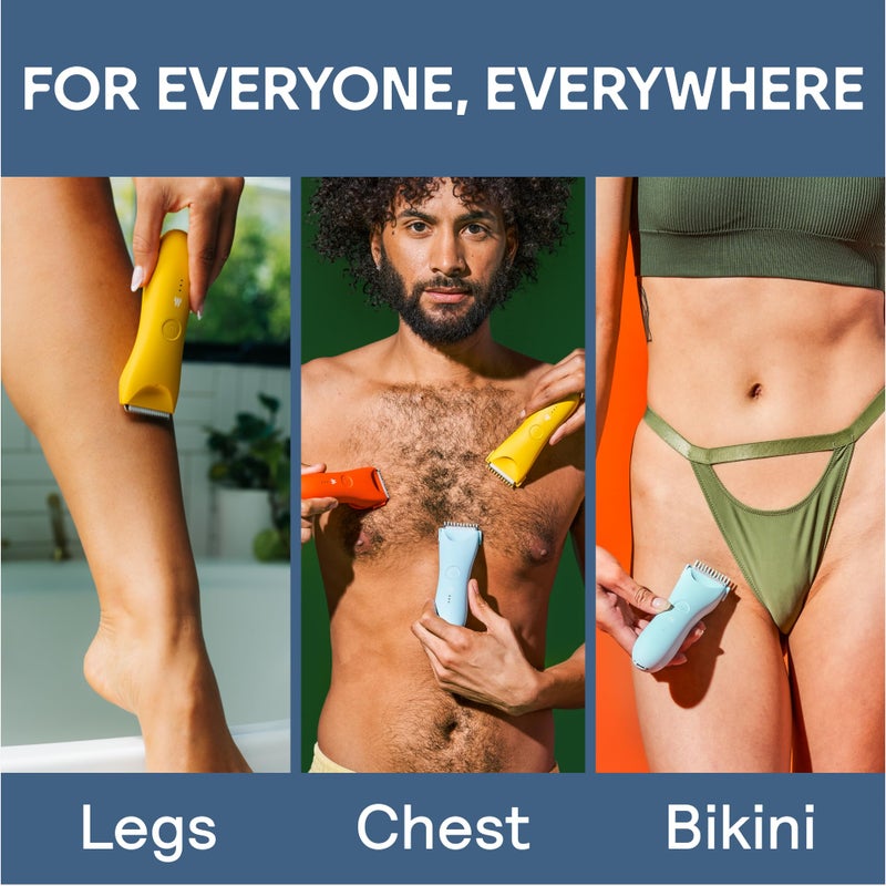 MERIDIAN Trimmer Plus Body Hair Manscaping Trimmer, Adjustable Guard, USB C Charging, Flash Light, Travel Lock, Charging Dock, Bikini Trimmer, Mens Body Hair Trimmer - Ocean - Image 3