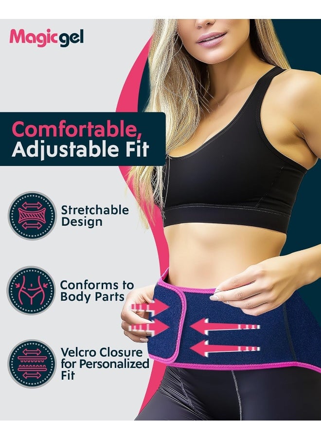 Magic Gel Magic Gel Ice Pack for Back Pain Relief | 2 Pack Lower Back Gel Pack Wrap for Hot or Cold Therapy | Relief for Lower Lumbar, Sciatic Nerve, Herniated or Degenerative Disc, Coccyx, Tailbone Pain  - Image 4
