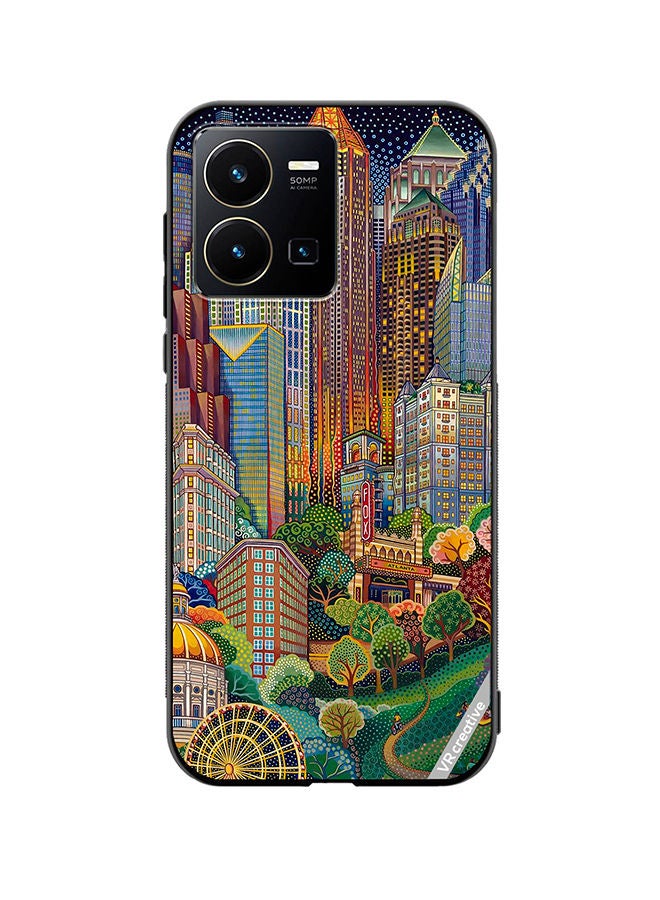 Protective Case Cover For Vivo Y35 Multicolor Design