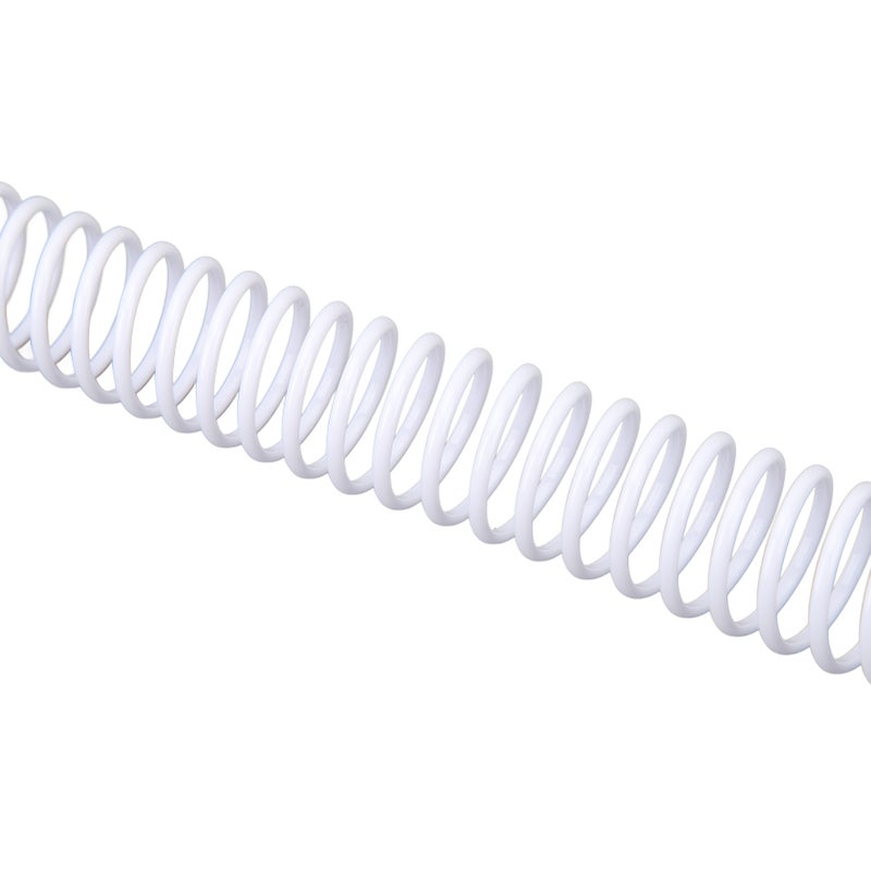 50 Pcs Spiral Binding Coil 19mm Diameter 48 Loop 4:1 Pitch 170 Sheet Capacity A4 Binding Spine White - Image 5