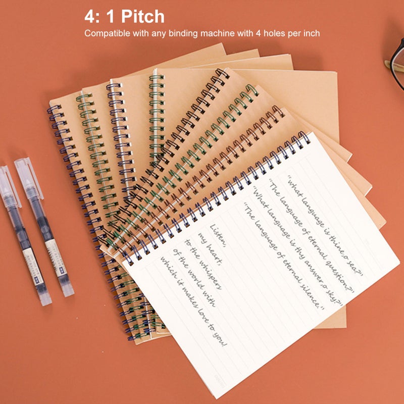 50 Pcs Spiral Binding Coil 19mm Diameter 48 Loop 4:1 Pitch 170 Sheet Capacity A4 Binding Spine White - Image 4