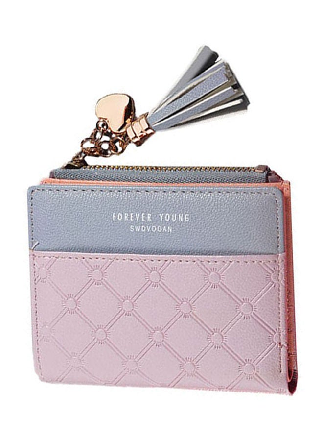 NIBEMINENT Pu Leather Zip Closure Small Wallet Purple  - Image 2