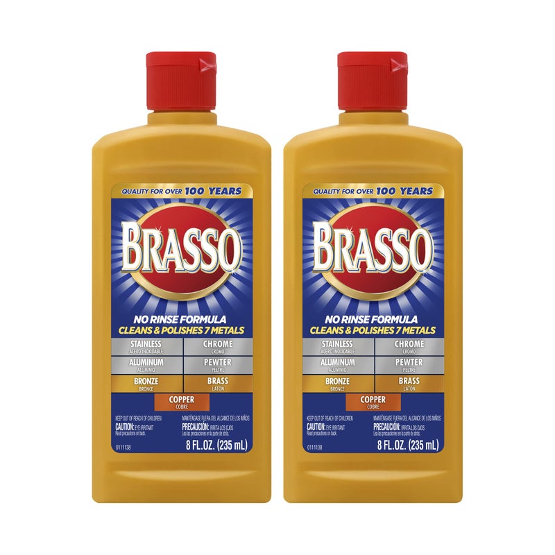 BRASSO Metal Polish, 8 oz (Pack of 2) - Image 1