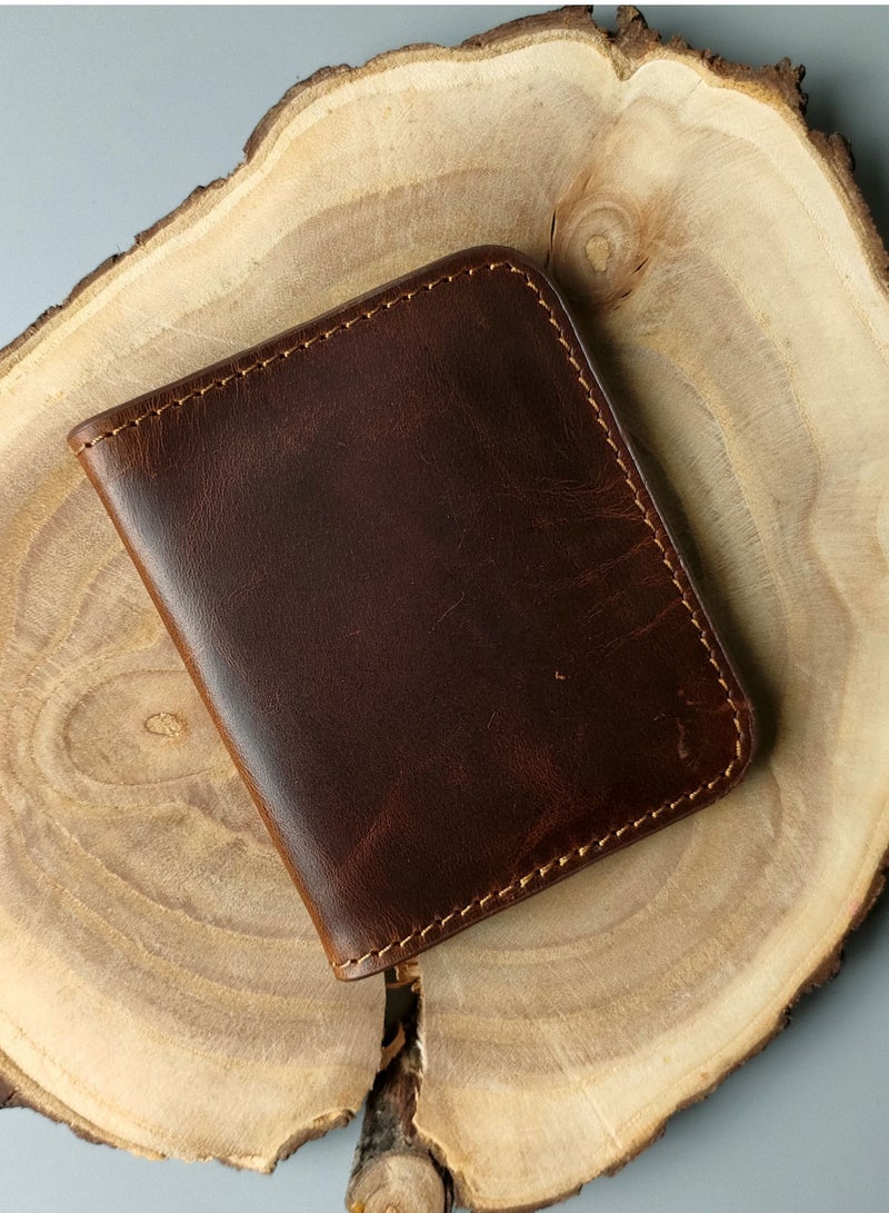 موتيفيا محفظة جلد وحامل للبطاقات للرجال من موتيفيا مقاس 11 * 9 سم 5 جيوب داخل محفظة بطاقات رفيعة - Image 2