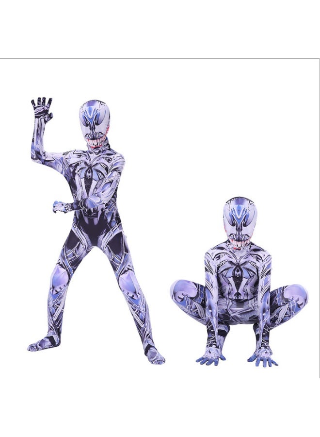 Kids Superhero Venom Costume Suit Jumpsuit Symbiote Costume Superhero Cosplay Halloween Costume - Image 1