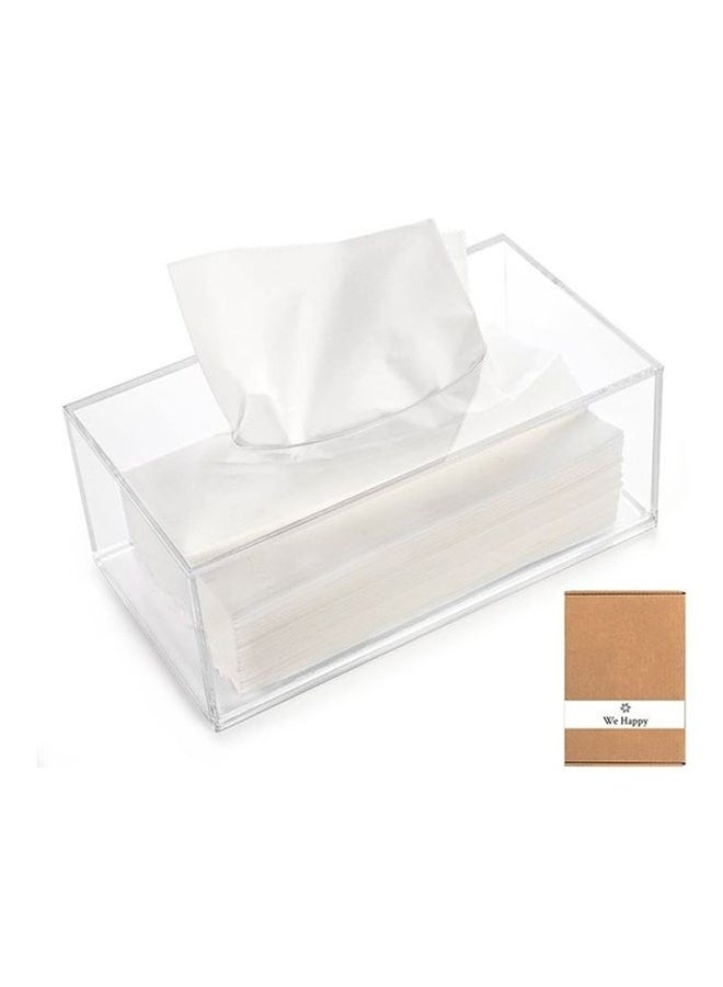 We Happy Clear Acrylic Tissue Box 22.5x12x9cm - Image 2