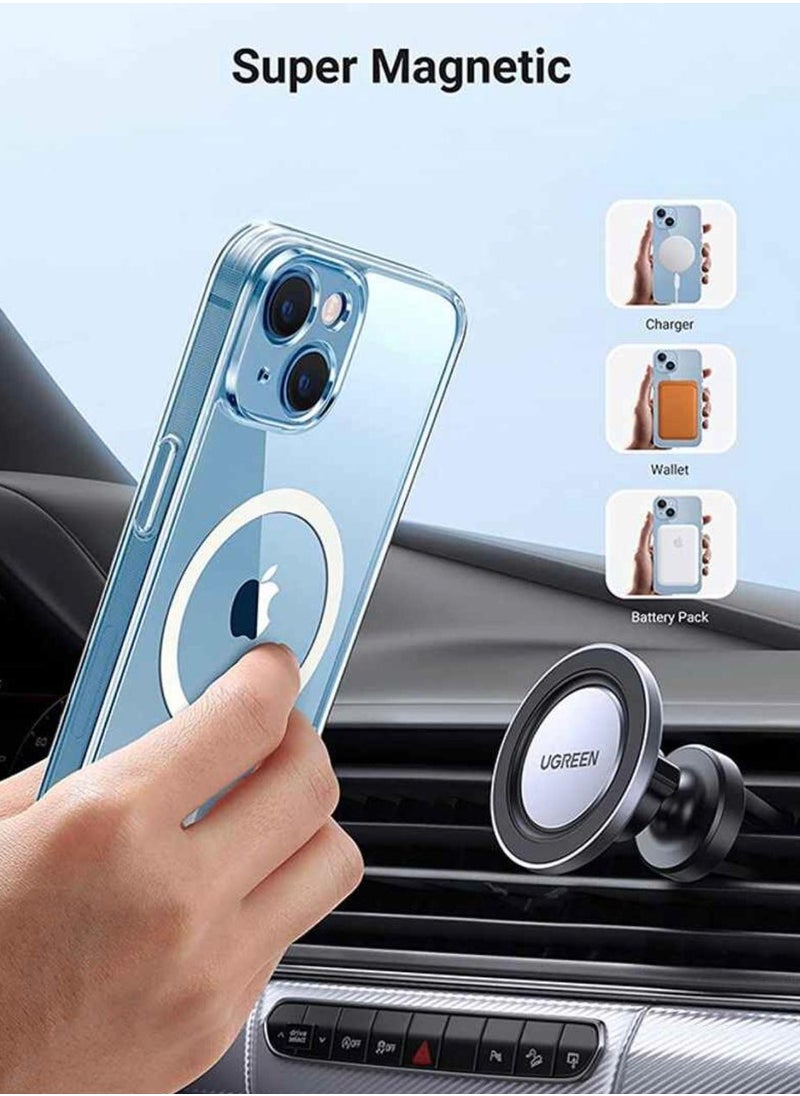 Generic - iPhone 14 Magnetic Case, Compatible with MagSafe Wireless Charging, Anti-Scratch Bumper Cover (Clear), TPU - PC - Image 1