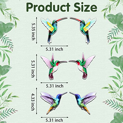 Konohan 3 Pairs Hummingbird Screen Door Magnets Double Sided Patio Flexible Magnetic Screen Saver Decorative Retractable Window Magnetic Decals for Sliding Patio Door(Classic) - Image 4