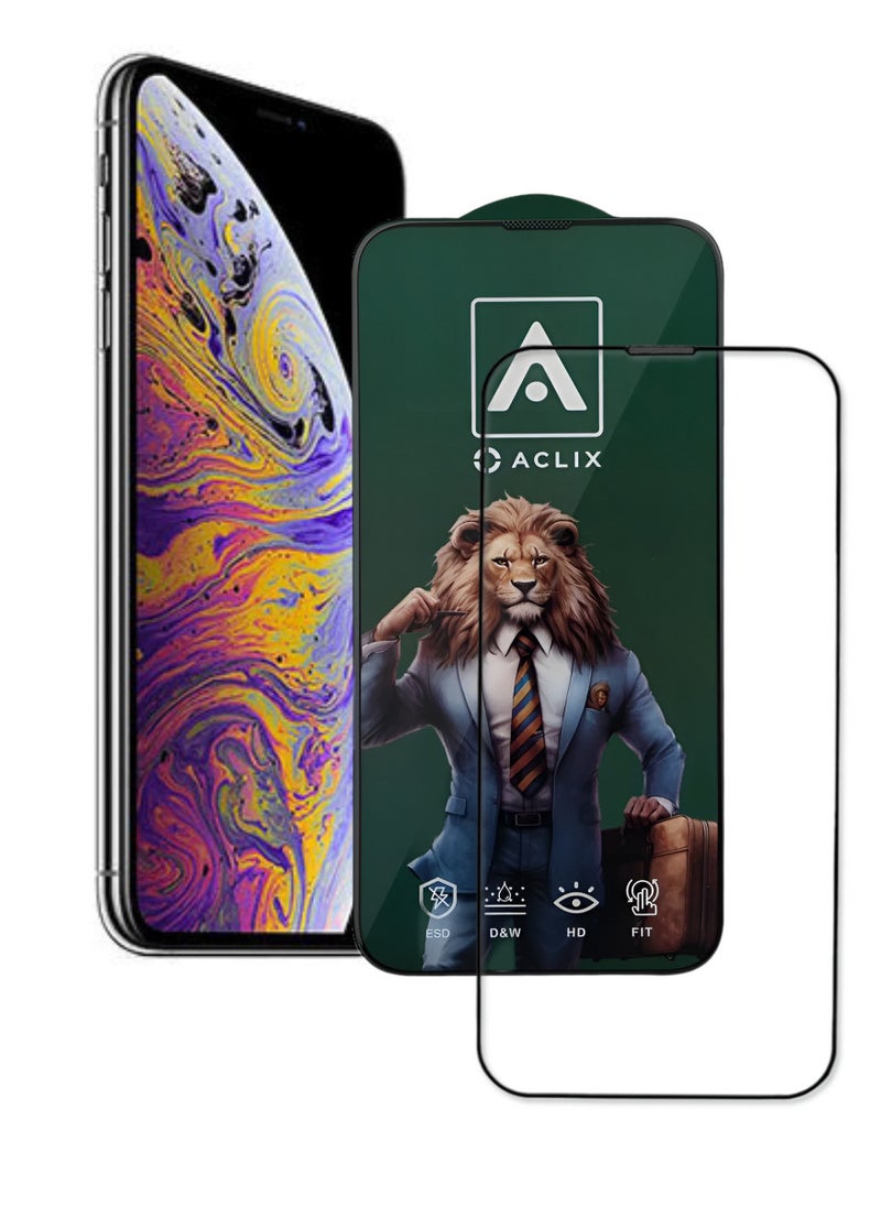 ACLIX Antistatic ESD Dustproof Premium Quality High Definition Tempered Glass Screen Protector Designed For  iPhone XS - Image 1