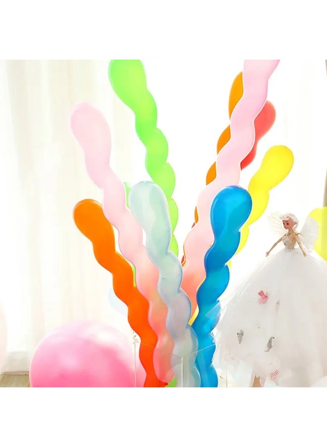زيمي [100 قطعة من البالونات الملتوية الحلزونية الملونة] عبوة من 100 بالونة ملتوية حلزونية متعددة الألوان من اللاتكس - ألوان قوس قزح متنوعة مقاس 40 بوصة لأعياد الميلاد وحفلات الزفاف وديكورات الحفلات والمهرجانات وديكور الغرفة - Image 4