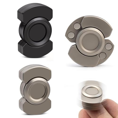 BharatBazaar 2Pcs Fidget Slider for Stress Relief, Fidget Toys Adults, Slider & Clicker – Magnetic Stainless Steel Bearings for Stable Rotation Stress Relief, Enhanced Focus, and Habit Breaking Companion - Image 1