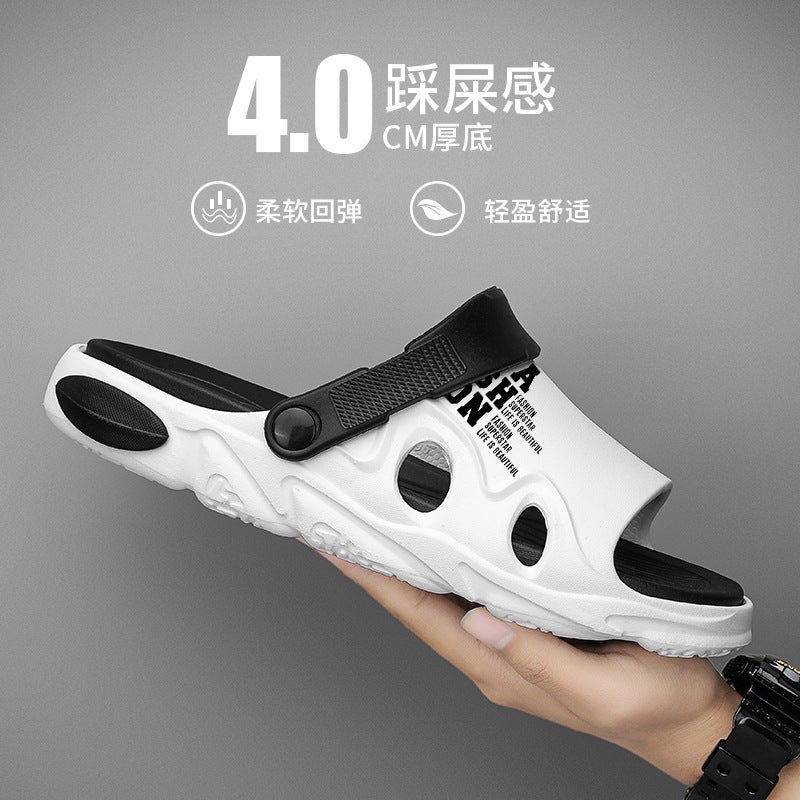 Slippers Women'S Summer Thick-Soled Non-Slip Indoor And Outdoor Wear Slippers Men'S Casual Lightweight Two-Way Sandals - Image 4