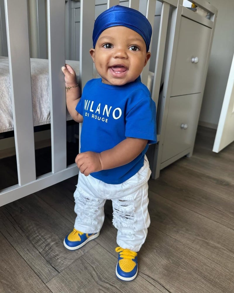 ForceWave 2 PCS Silky Satin Baby Durags for Boys Girls Infant - Image 5