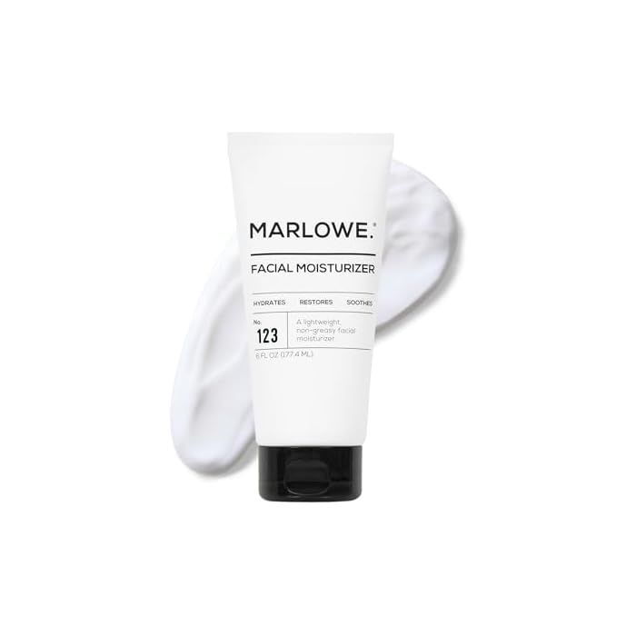 MARLOWE. Facial Moisturizer for Men, 6 oz, Lightweight, Non-Greasy Daily Face Lotion, Hydrates, Nourishes & Soothes, Clean, Vegan Formula with Aloe Vera & Green Tea Extract, Fresh Aloe Citron Scent