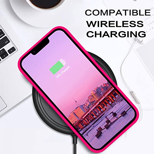 BENTOBEN Compatible with iPhone 14 Case, Soft Silicone Gel Rubber Bumper Microfiber Lining Hard Back Shockproof Protective Phone Cover for iPhone 14 6.1", Hot Pink - Image 5