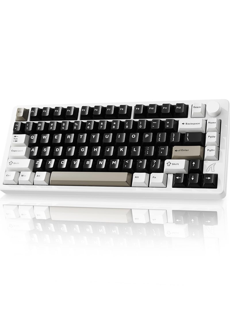 Attack Shark X86 RGB Wireless Gasket Gaming Keyboard with Knob,75% CNC Aluminum Alloy Mechanical Keyboard,Bluetooth/2.4Ghz/USB-C Hot Swappable Custom Keyboard,4000 mAH Battery,Linear Matcha Switch  - Image 1