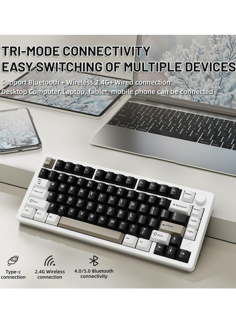 Attack Shark X86 RGB Wireless Gasket Gaming Keyboard with Knob,75% CNC Aluminum Alloy Mechanical Keyboard,Bluetooth/2.4Ghz/USB-C Hot Swappable Custom Keyboard,4000 mAH Battery,Linear Matcha Switch  - Image 3