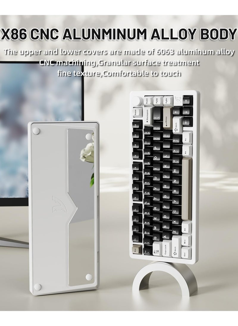 Attack Shark X86 RGB Wireless Gasket Gaming Keyboard with Knob,75% CNC Aluminum Alloy Mechanical Keyboard,Bluetooth/2.4Ghz/USB-C Hot Swappable Custom Keyboard,4000 mAH Battery,Linear Matcha Switch  - Image 5