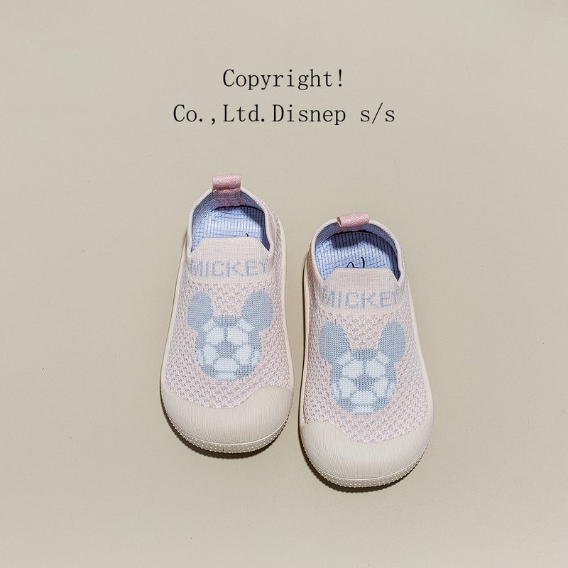 Disney Baby Shoes 2024 Spring & Fall New Style Fly-Knit Mesh Breathable Kindergarten Indoor Shoes Toddler Shoes - Image 1
