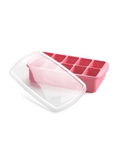 melii Silicone Baby Food Freezer Tray With Lid - Pink  - Image 2