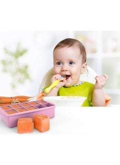 melii Silicone Baby Food Freezer Tray With Lid - Pink  - Image 5