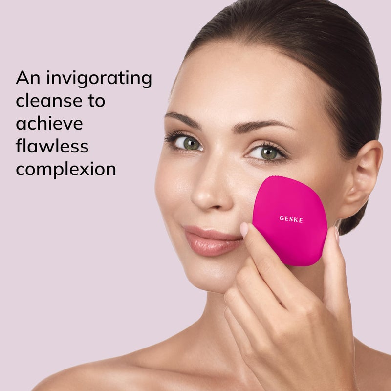 GESKE SmartAppGuidedâ„¢ Facial Brush | 4 in 1 | Professional Facial Cleansing Brush | Skin Cleansing Silicone Facial Brush | Routine Skincare | Gentle Cleansing | Facial Cleanser - Image 3