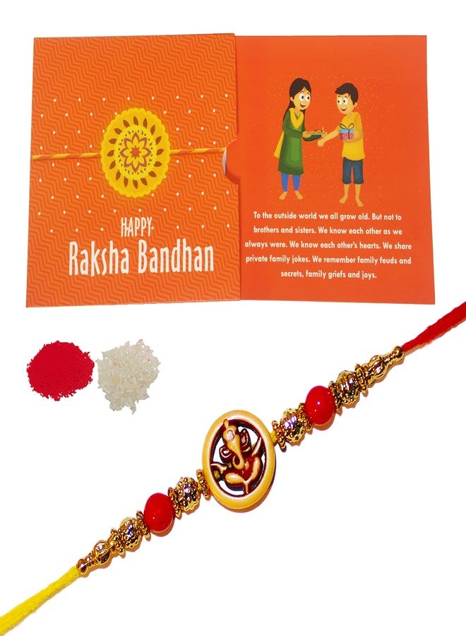 iberry's Rakhi Gift Pack with Set of One Rakhi & Rakshabandhan Card and Roli Chawal for Brother| rakhi for brother (4141)-Best Gift from Sister - Image 1