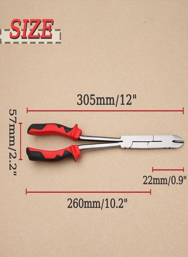 كماشة قطع الأسلاك ذات المحور المزدوج من LEONTOOL Long Reach XL، قواطع جانبية بمفصل مزدوج، كماشة قطع مركبة ذات مدى طويل للغاية، قواطع قطرية للمساحات الضيقة التي يصعب الوصول إليها - Image 5
