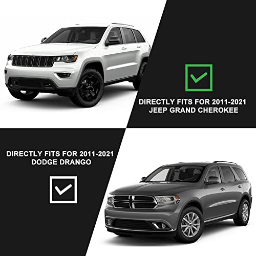 sportuli Anti-Slip Aluminum Alloy Pedal Covers Kit Replace for 2011-2021 Jeep Grand Cherokee and Dodge Durango, No Drilling Performance Brake and Accelerator Foot Pads (Red) - Image 5