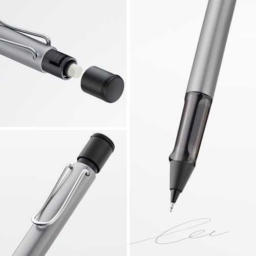 LAMY AL-star graphite - Mechanical Pencil with transparent, ergonomic grip & lightweight aluminum body - including LAMY M 41 fine line refill 0.5 mm & eraser tip - Image 2