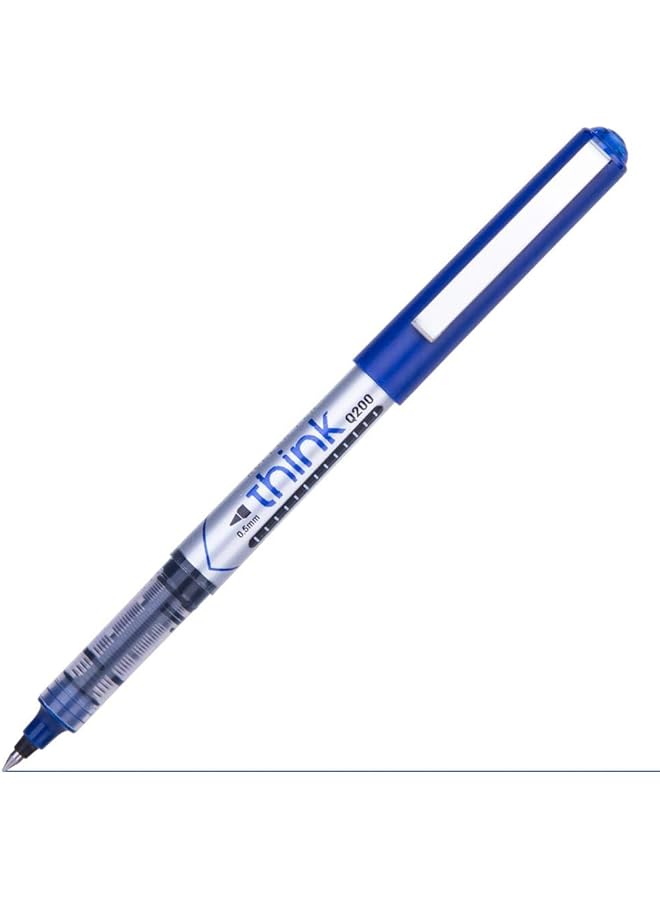 Deli Eq20030 Non Toxic Smooth Writing Roller Pen 0.5Mm Tip For Student Office Home Blue Box Of 12 Pieces - Image 5