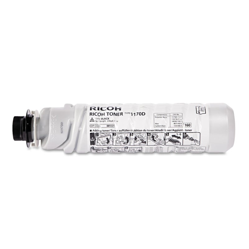 Ricoh 841718 (885531) Type 1170D/S15/LD015 Black Toner for Aficio 1515/1515f/1515mf, mp161/161f/161spf, mp171/ 171F/171SPF, mp201F/201SPF (7000 Yield) - Image 2
