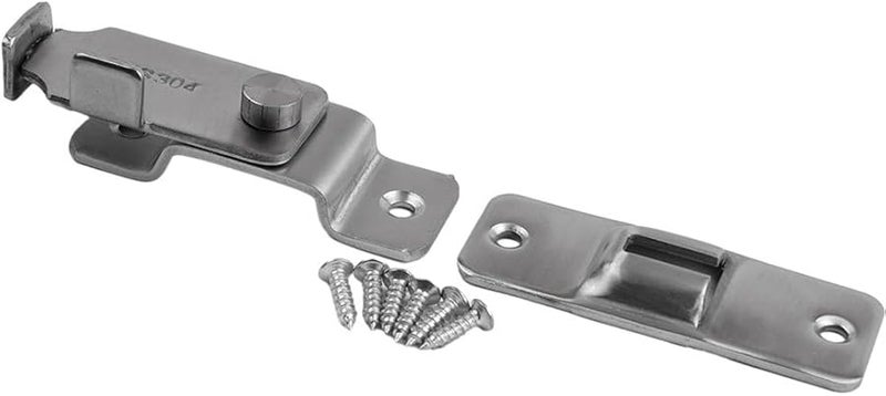 304 الفولاذ المقاوم للصدأ زاوية قائمة هوك الترباس للأمن خزانة الباب المنزلق درج - Image 3