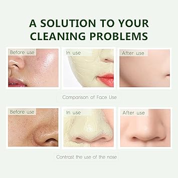 Liillya 10 pcs Mud Facial Mask Dead Sea Mud Mask Green Tea Clay Mask Deep Cleansing Blackheads Removal Oil Control Pore Tightening All Skin Types Facial Skin Care Sets for Women Men - Image 5