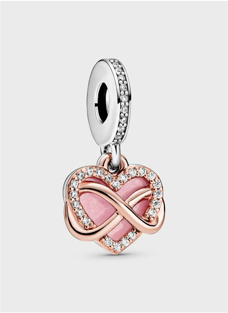 PANDORA Sparkling Infinity Heart Dangle Charm