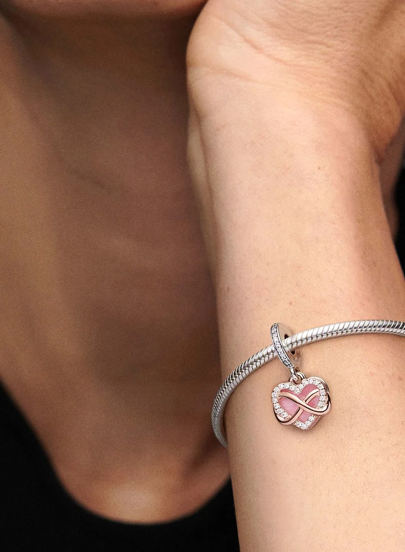 PANDORA Sparkling Infinity Heart Dangle Charm