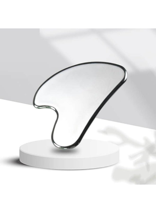 Loquat Stainless Steel Gua Sha Facial Tools, Face Metal Gua Sha Tighten Skin Massage Guasha Scraping Beauty Tool for Body Eyes Neck Skin Massager - Image 1