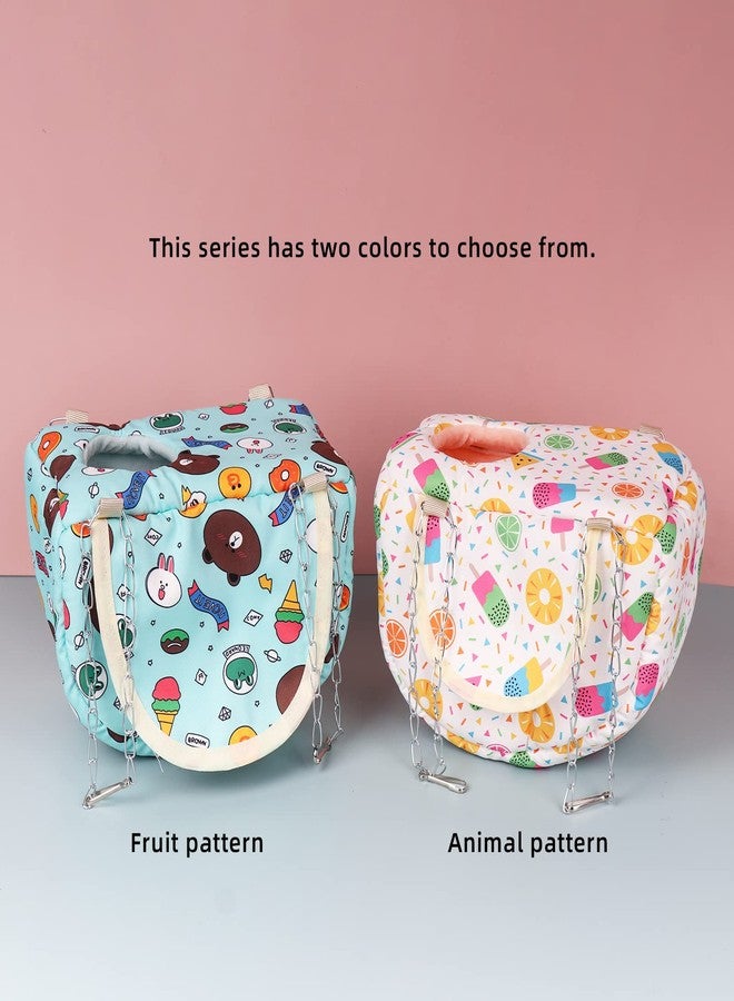 HardcorePet Sugar Glider Pouch Cage Accessories, Small Pet Cage Hammock Guinea Pig Bed Hideout, Rat Hanging Bed with Hideout for Hamster, Squirrel (Fruit White) - Image 5