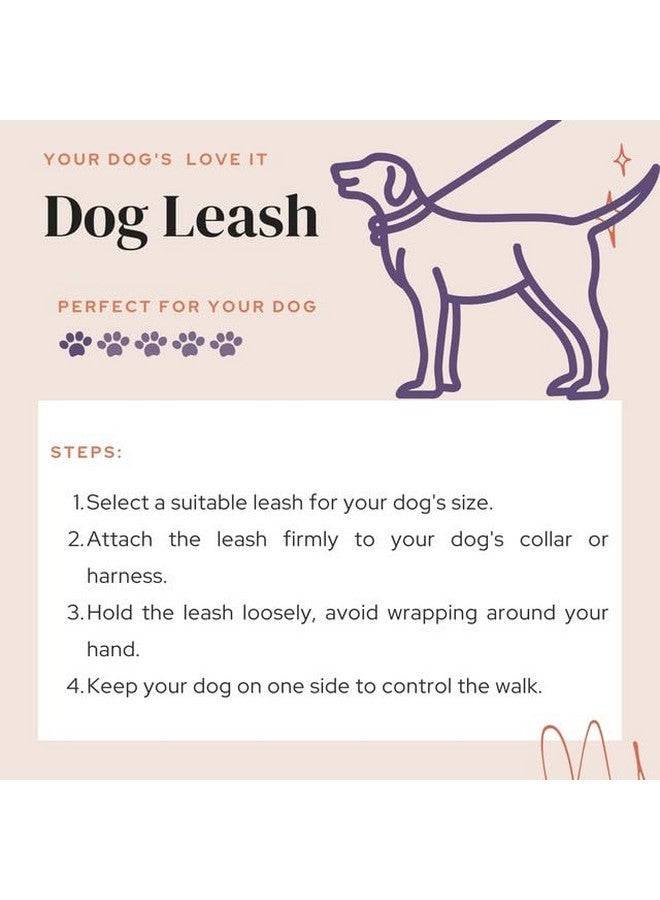 Emily Pets Nylon Dog Leash Durable Training Lead, Strong Padded Handle For Walking Running Of Small Medium, Large Dogs (Purple, Medium) - Image 4