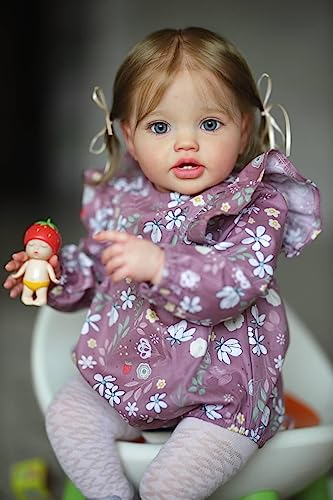 KOKOMANDY Realistic Reborn Baby Doll 24 inch Toddler Girl Look Real Lifelike Silicone Babies Soft Body Weighted Doll for Toddler Children Age 5 Year Old Girls - Image 5