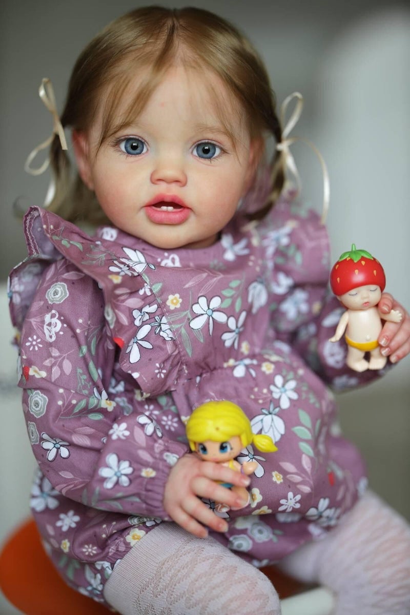KOKOMANDY Realistic Reborn Baby Doll 24 inch Toddler Girl Look Real Lifelike Silicone Babies Soft Body Weighted Doll for Toddler Children Age 5 Year Old Girls - Image 3