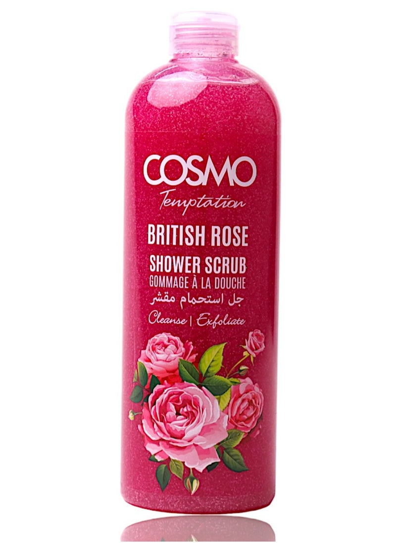 COSMO Temptation British Rose Shower Scrub 1000ml 